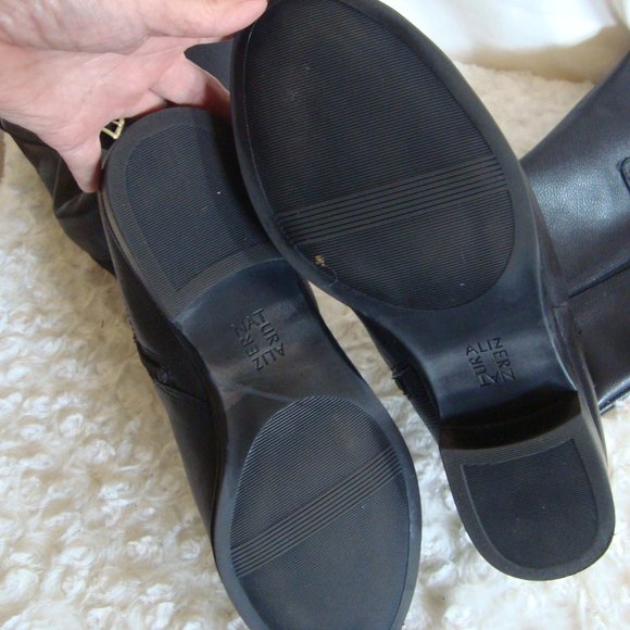 Naturalizer Jessie Tall Leather Buckle Riding Boots Womens Black. Size 8M - Picture 7 of 11